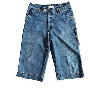 Vintage Y2K Coldwater creek denim capris size 10 stretch ramie blend jean
